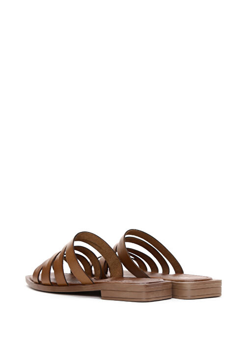 Kadın Taba Parmak Arası Deri Terlik 25SFD330018 - Görsel 6