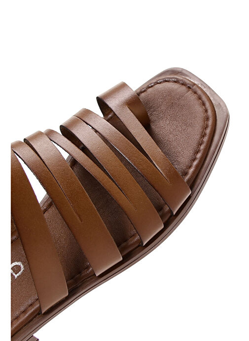 Kadın Taba Parmak Arası Deri Terlik 25SFD330018 - Görsel 9