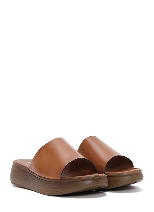 Kadın Taba Kalın Tabanlı Deri Terlik 25SFD330318 - Görsel 4