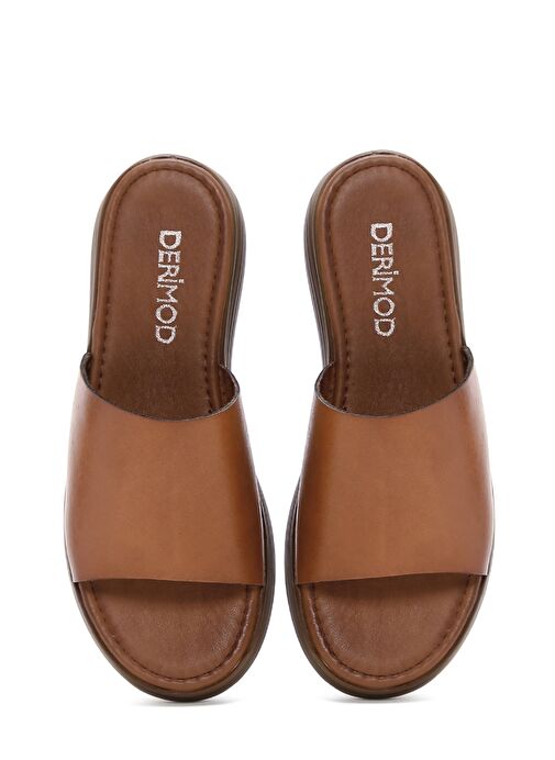 Kadın Taba Kalın Tabanlı Deri Terlik 25SFD330318 - Görsel 7