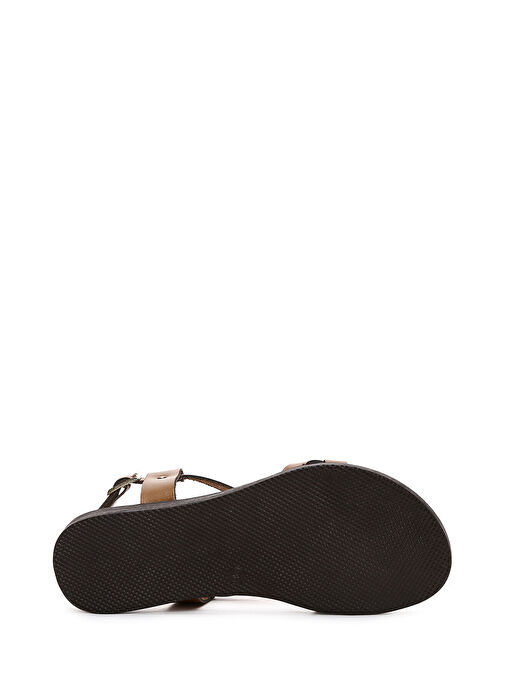 Kadın Taba Parmak Arası Deri Bodrum Sandalet 25SFD330818 - Görsel 5