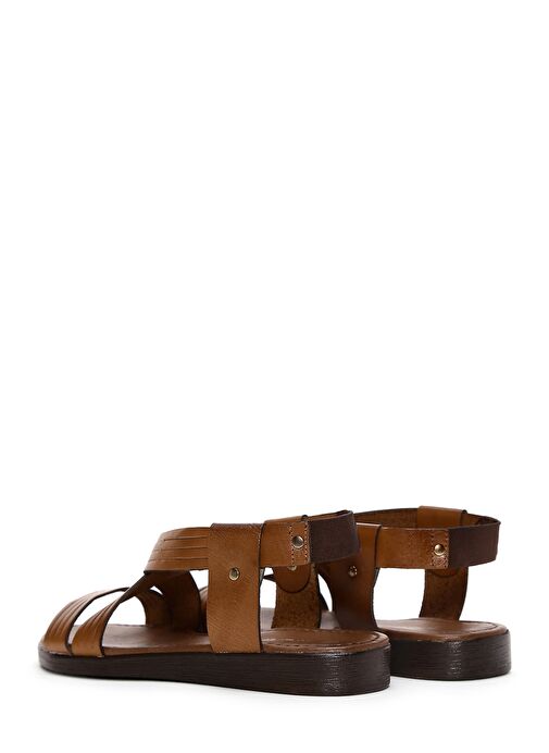 Kadın Taba Deri Bodrum Sandalet 25SFD331118 - Görsel 6