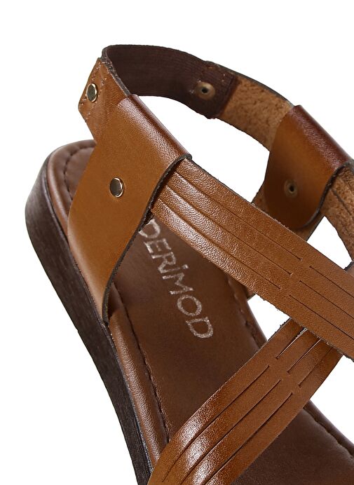 Kadın Taba Deri Bodrum Sandalet 25SFD331118 - Görsel 9