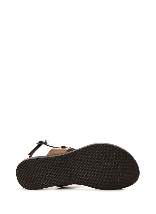 Derimod Derimod Kadın Taba Parmak Arası Deri Bodrum Sandalet 25SFD331218 Sandalet & Terlik | Boyner Taba - 5. görsel