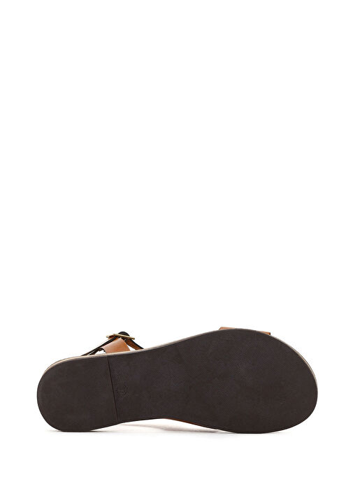 Kadın Taba Deri Bodrum Sandalet 25SFD332218 - Görsel 5