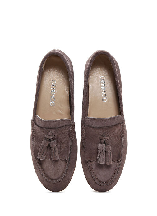 Derimod Derimod Kadın Vizon Süet Deri Maskülen Loafer 25SFD350510 | Boyner Vizon - 7. görsel