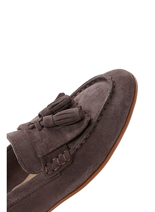 Derimod Derimod Kadın Vizon Süet Deri Maskülen Loafer 25SFD350510 | Boyner Vizon - 9. görsel