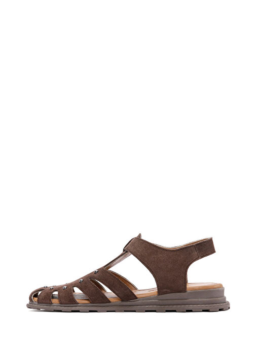 Derimod Derimod Kadın Vizon Bilekten Bantlı Süet Deri Sandalet 25SFD350210 Sandalet & Terlik | Boyner Vizon - 3. görsel