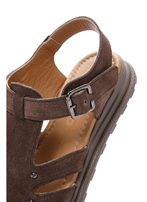 Derimod Derimod Kadın Vizon Bilekten Bantlı Süet Deri Sandalet 25SFD350210 Sandalet & Terlik | Boyner Vizon - 9. görsel