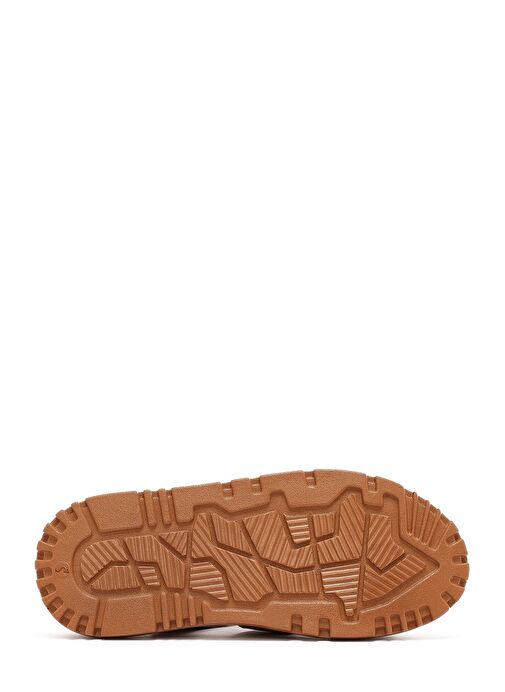 Kadın Pudra Bantlı Kalın Tabanlı Süet Deri Comfort Sandalet 25SFD300210 - Görsel 5