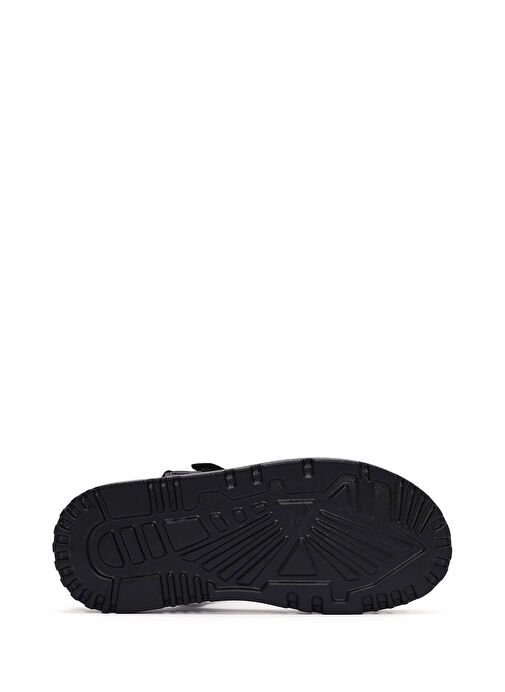 Kadın Siyah Bilekten Bantlı Deri Comfort Sandalet 25SFD300318 - Görsel 5