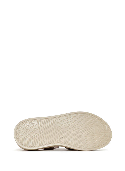 Kadın Vizon Bantlı Deri Comfort Sandalet 25SFD300418 - Görsel 5