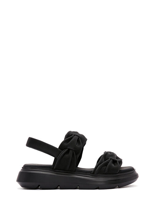 Kadın Siyah Kalın Tabanlı Sandalet 25SFE485018 - Görsel 2