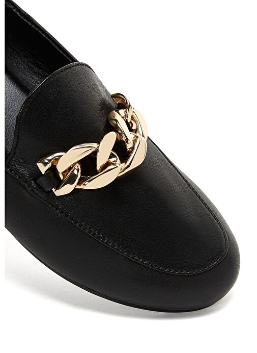 Derimod Derimod Kadın Siyah Deri Maskülen Loafer 25SFD290118 | Boyner Siyah - 9. görsel