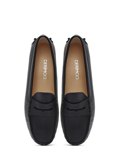 Kadın Siyah Deri Loafer 25SFD2903FT - Görsel 8