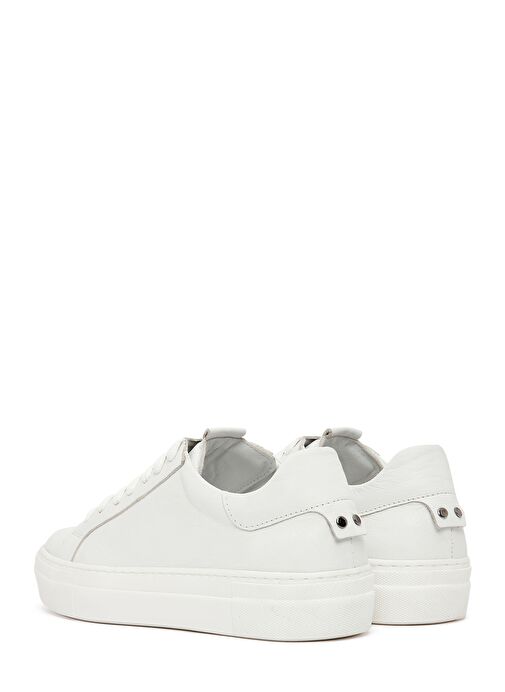 Derimod Derimod Kadın Beyaz Bağcıklı Deri Sneaker 25SFD290518 | Boyner Beyaz - 6. görsel