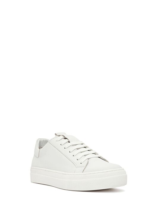 Derimod Derimod Kadın Beyaz Bağcıklı Deri Sneaker 25SFD290518 | Boyner Beyaz - 7. görsel