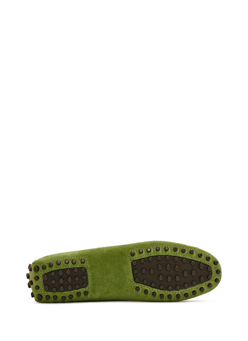 Kadın Yeşil Süet Deri Loafer 25SFD290310 - Görsel 5