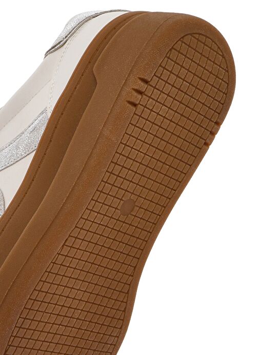 Kadın Beyaz Bağcıklı Kalın Tabanlı Sneaker 25SFD430714 - Görsel 9