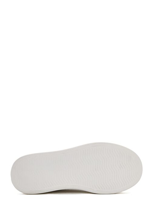 Kadın Gümüş Bağcıklı Kalın Tabanlı Metalik Sneaker 25SFD431032 - Görsel 5