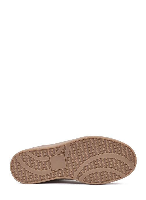 Kadın Bej Bağcıklı Kalın Tabanlı Sneaker 25SFD430514 - Görsel 5