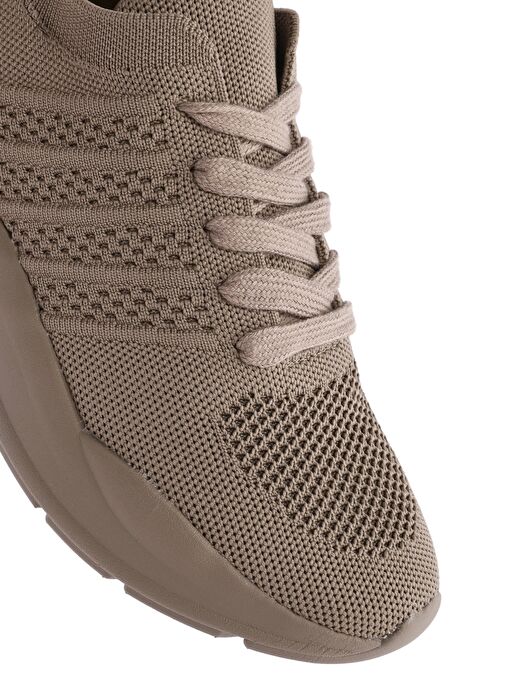 Derimod Zero Kadın Vizon Bağcıklı Kalın Tabanlı Sneaker 25SFD43146F - Görsel 8