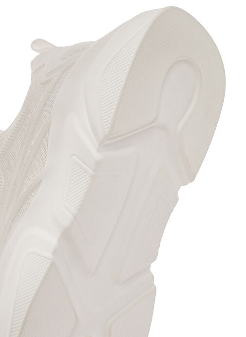 Kadın Beyaz Bağcıklı Kalın Tabanlı Sneaker 25SFD431114 - Görsel 9
