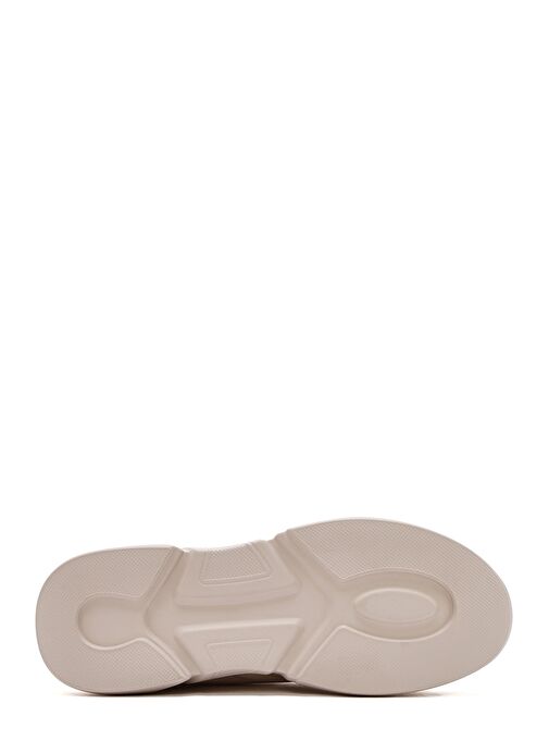 Kadın Bej Bağcıklı Kalın Tabanlı Sneaker 25SFD431114 - Görsel 5