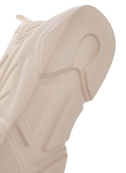 Kadın Bej Bağcıklı Kalın Tabanlı Sneaker 25SFD431114 - Görsel 9