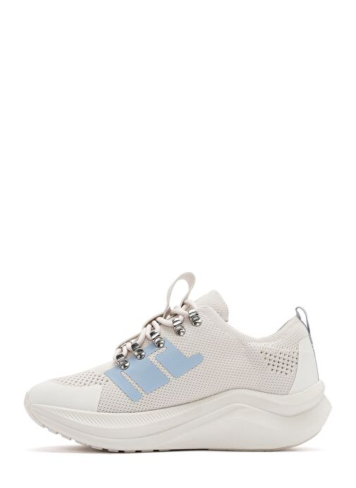 Derimod Zero Kadın Gri Kalın Tabanlı Bağcıklı Kumaş Sneaker 25SFD43166F - Görsel 3