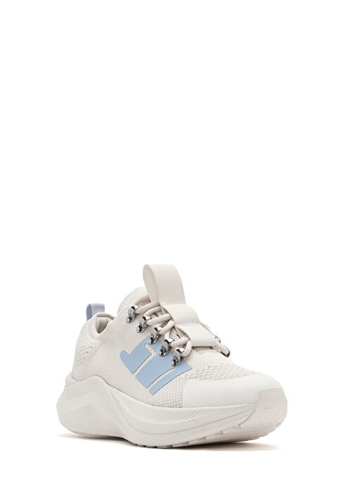 Derimod Zero Kadın Gri Kalın Tabanlı Bağcıklı Kumaş Sneaker 25SFD43166F - Görsel 7