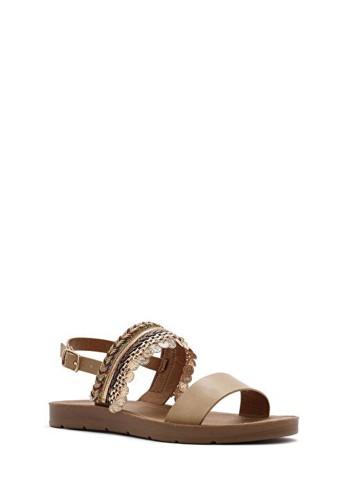 Derimod Derimod Kadın Bej Arkadan Bağlamalı Taşlı Sandalet 25SFE464314 Sandalet & Terlik | Boyner Bej - 7. görsel