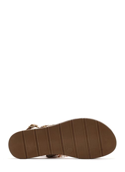 Derimod Derimod Kadın Bej Arkadan Bağlamalı Taşlı Sandalet 25SFE464314 Sandalet & Terlik | Boyner Bej - 5. görsel