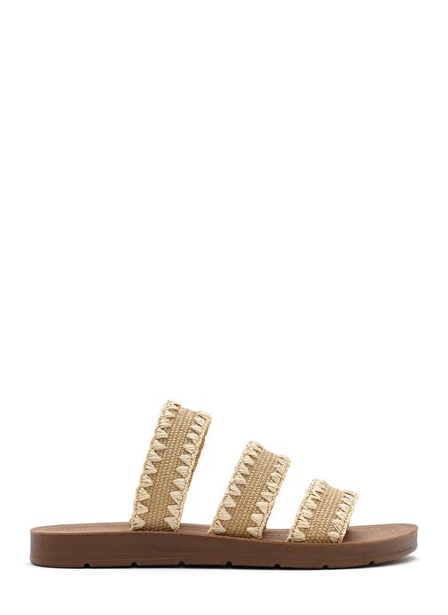 Kadın Bej Hasır Terlik 25SFE4631M7 - Görsel 2