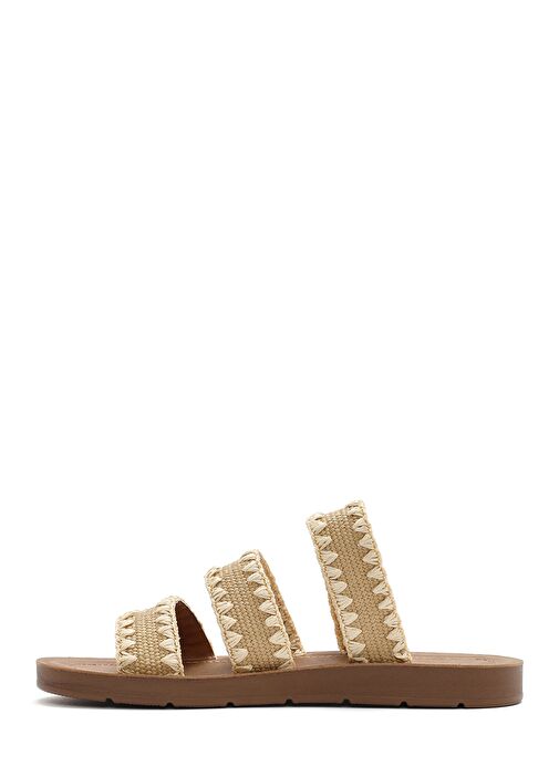 Kadın Bej Hasır Terlik 25SFE4631M7 - Görsel 3