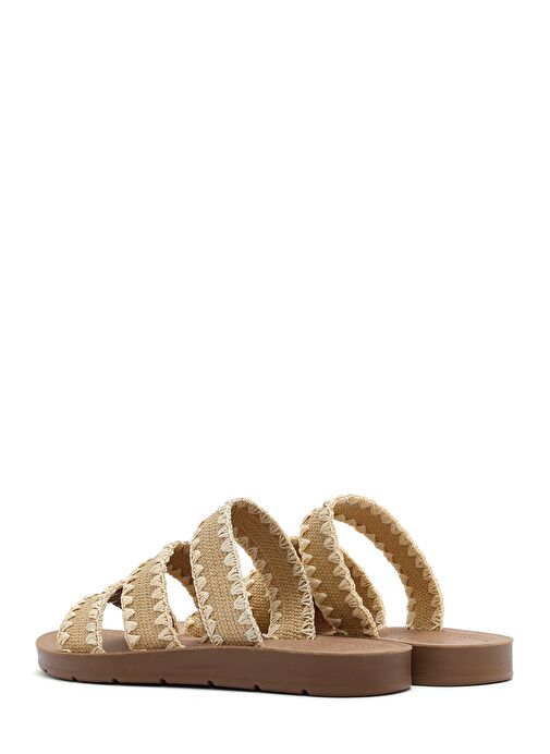 Kadın Bej Hasır Terlik 25SFE4631M7 - Görsel 6