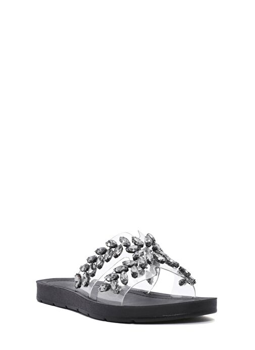 Kadın Siyah Taşlı Terlik 25SFE4633PV - Görsel 7