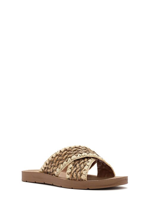Kadın Bej Örgülü Hasır Terlik 25SFE4635M7 - Görsel 7