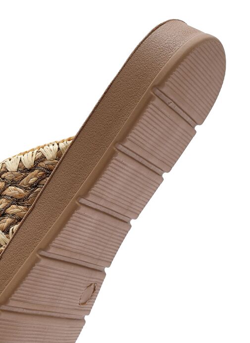 Kadın Bej Örgülü Hasır Terlik 25SFE4635M7 - Görsel 9