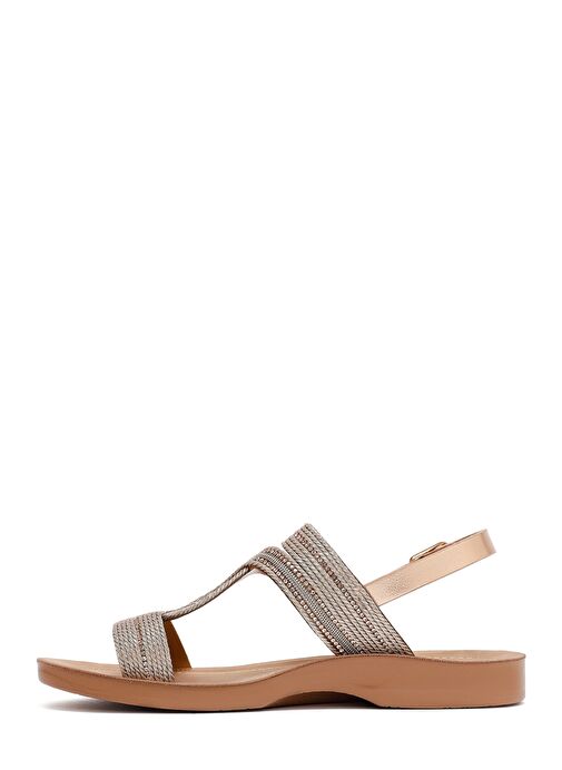 Kadın Pembe Taşlı Sandalet 25SFE464914 - Görsel 3