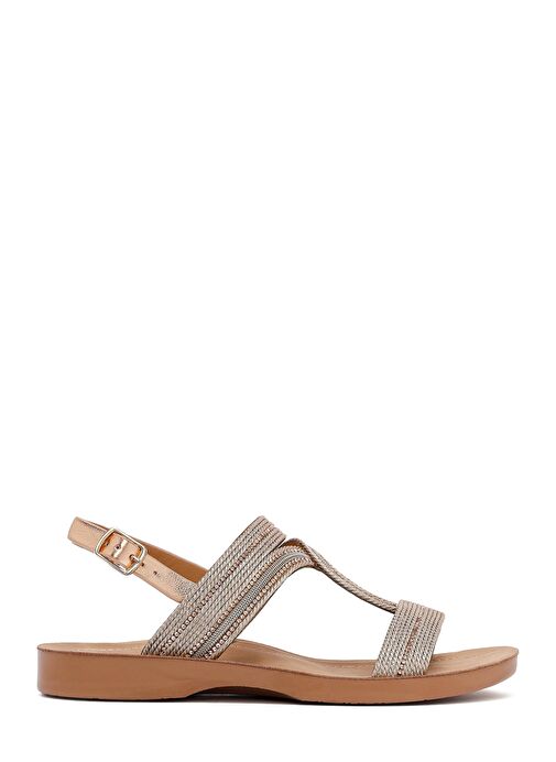 Kadın Pembe Taşlı Sandalet 25SFE464914 - Görsel 2