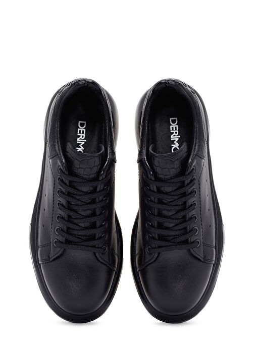 Derimod Erkek Siyah Bağcıklı Kalın Tabanlı Deri Sneaker 25SFD680018 - 8. görsel
