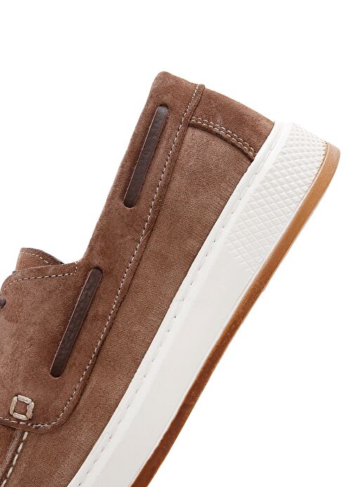 Erkek Vizon Bağcıklı Süet Deri Casual Ayakkabı 25SFD680110 - Görsel 9