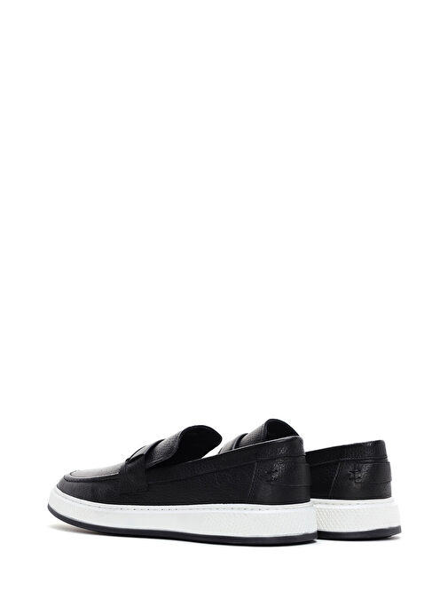 Erkek Siyah Deri Loafer 25SFD680318 - Görsel 6