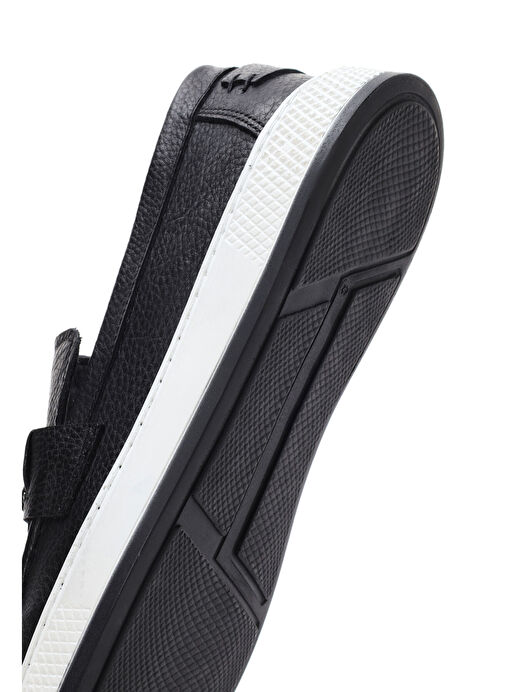 Erkek Siyah Deri Loafer 25SFD680318 - Görsel 8