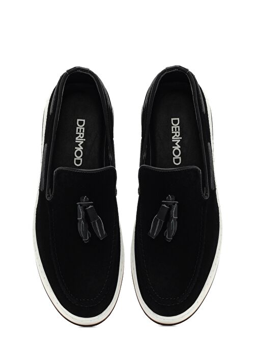 Erkek Siyah Süet Deri Casual Loafer 25SFD680410 - Görsel 8