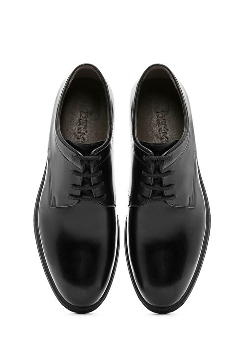 Erkek Siyah Bağcıklı Deri Casual Ayakkabı 25SFD670222 - Görsel 8