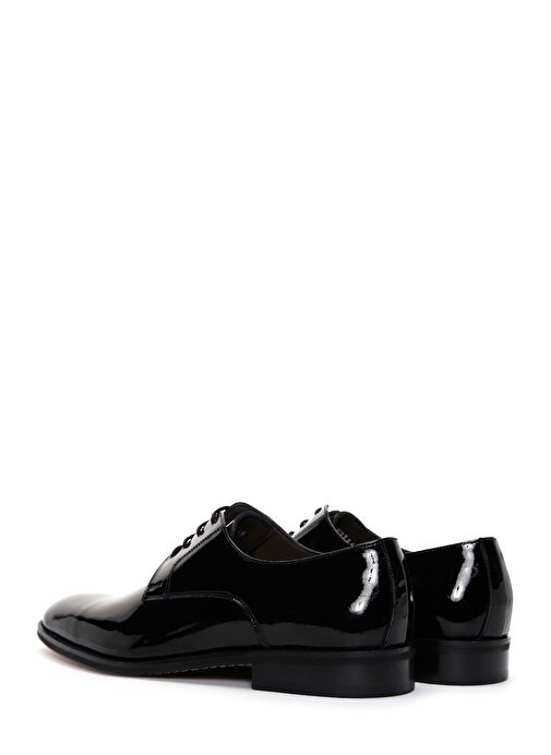 Erkek Siyah Bağcıklı Rugan Deri Klasik Ayakkabı 25SFD670316 - Görsel 6