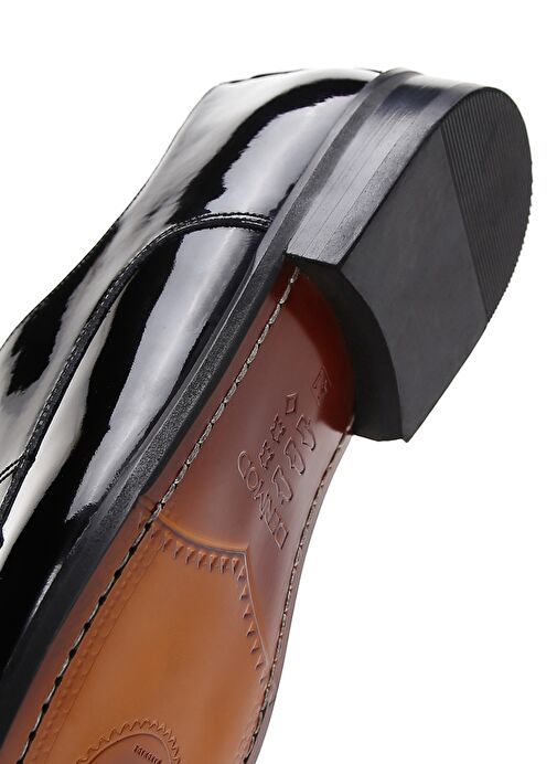 Erkek Siyah Bağcıklı Rugan Deri Klasik Ayakkabı 25SFD670316 - Görsel 8