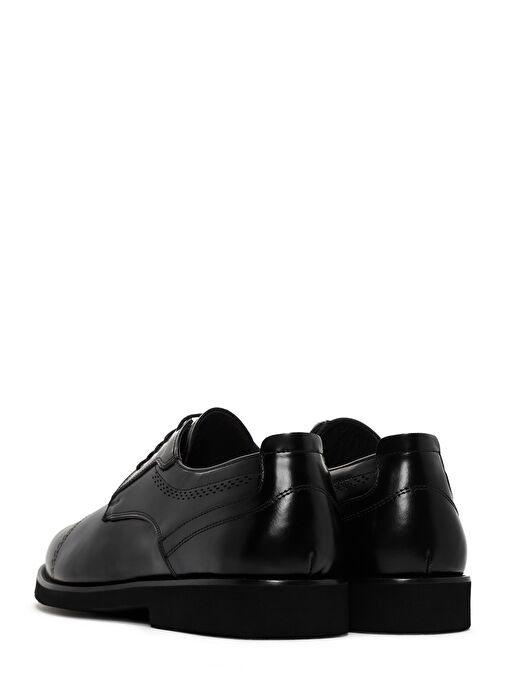 Erkek Siyah Bağcıklı Deri Klasik Ayakkabı 25SFD670722 - Görsel 6